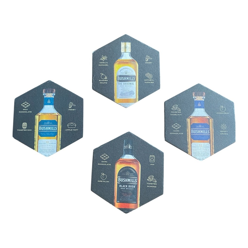 Bushmills Whiskey Coasters Set (Cardboard)